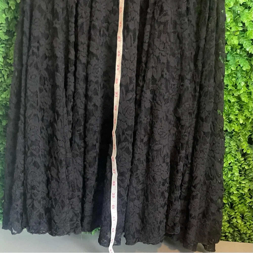 Marciano Women's Large Black Lace Maxi Mermaid Skirt - Picture 15 of 16